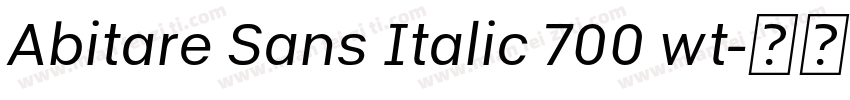 Abitare Sans Italic 700 wt字体转换